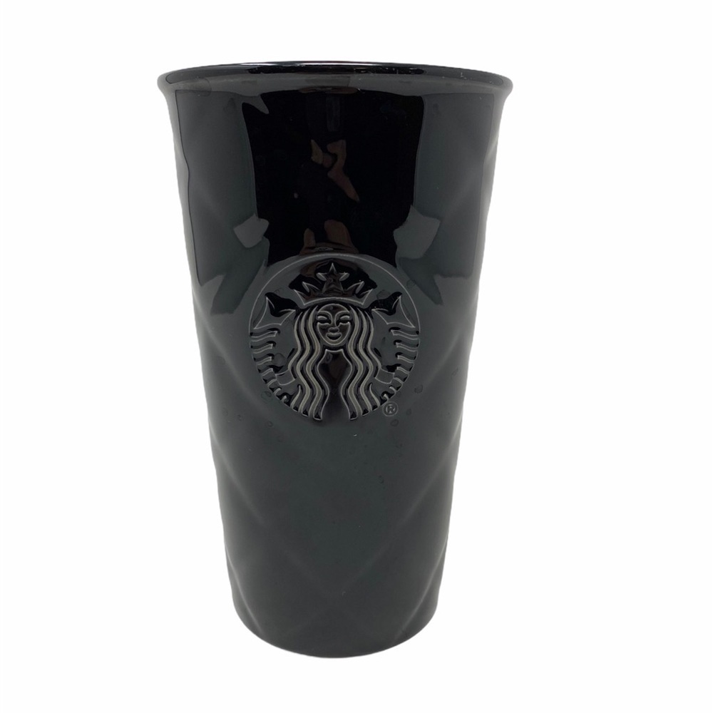 Starbucks black quilted 10oz ceramic tumbler